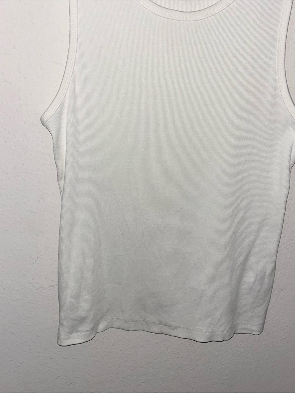 H&M White Ribbed Tank Top - Picture 3 of 6